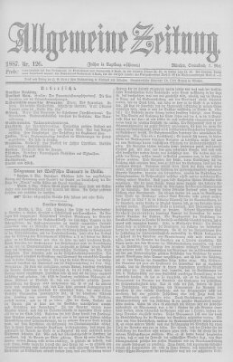 Allgemeine Zeitung Samstag 7. Mai 1887