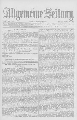 Allgemeine Zeitung Sonntag 22. Mai 1887