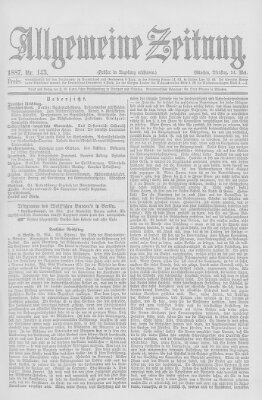 Allgemeine Zeitung Dienstag 24. Mai 1887