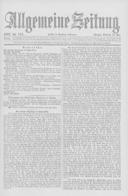 Allgemeine Zeitung Mittwoch 25. Mai 1887