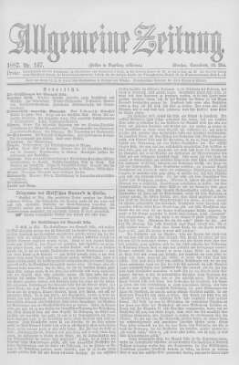 Allgemeine Zeitung Samstag 28. Mai 1887