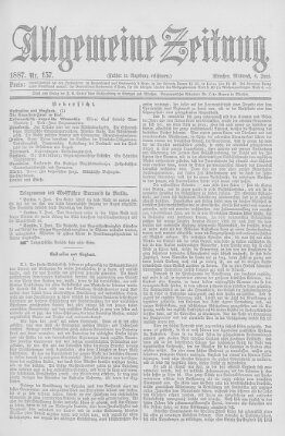 Allgemeine Zeitung Mittwoch 8. Juni 1887