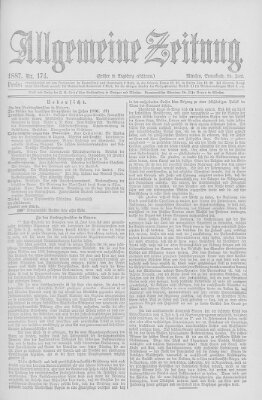 Allgemeine Zeitung Samstag 25. Juni 1887