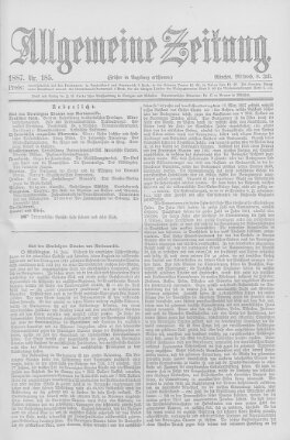 Allgemeine Zeitung Mittwoch 6. Juli 1887