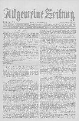 Allgemeine Zeitung Freitag 22. Juli 1887