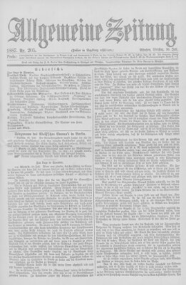 Allgemeine Zeitung Dienstag 26. Juli 1887