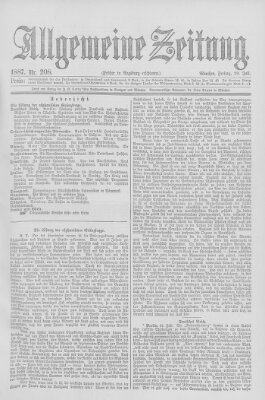 Allgemeine Zeitung Freitag 29. Juli 1887