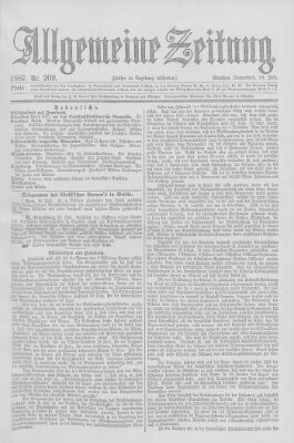 Allgemeine Zeitung Samstag 30. Juli 1887