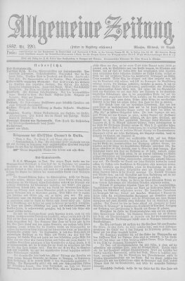 Allgemeine Zeitung Mittwoch 10. August 1887