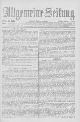 Allgemeine Zeitung Freitag 12. August 1887