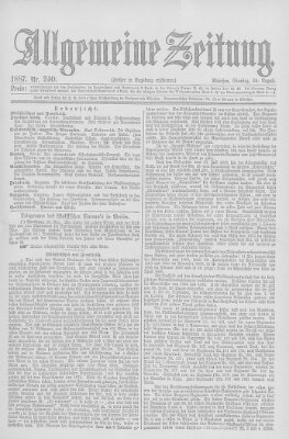 Allgemeine Zeitung Dienstag 30. August 1887