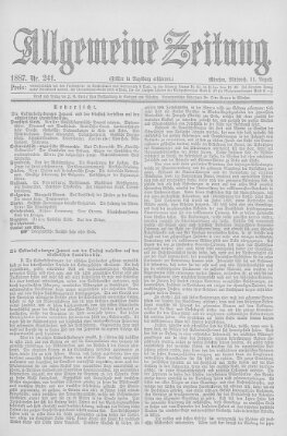 Allgemeine Zeitung Mittwoch 31. August 1887