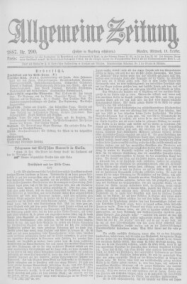 Allgemeine Zeitung Mittwoch 19. Oktober 1887