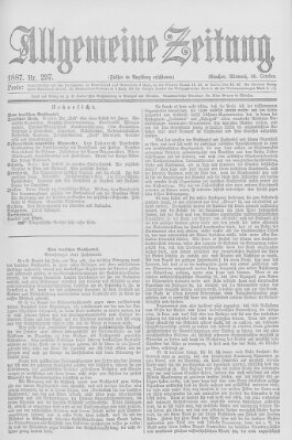 Allgemeine Zeitung Mittwoch 26. Oktober 1887