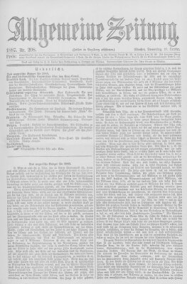 Allgemeine Zeitung Donnerstag 27. Oktober 1887