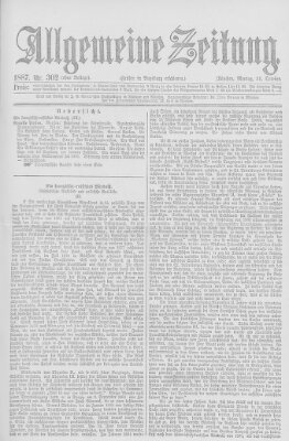 Allgemeine Zeitung Montag 31. Oktober 1887