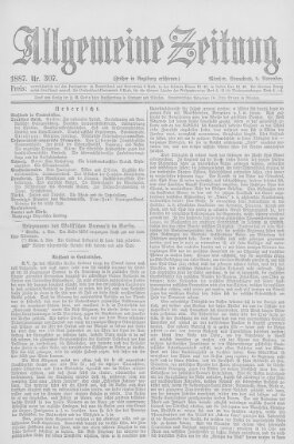 Allgemeine Zeitung Samstag 5. November 1887