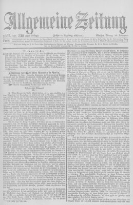 Allgemeine Zeitung Montag 28. November 1887