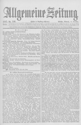 Allgemeine Zeitung Mittwoch 14. Dezember 1887