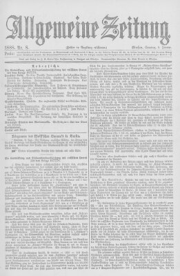 Allgemeine Zeitung Sonntag 8. Januar 1888