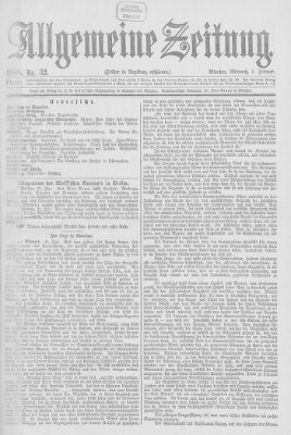 Allgemeine Zeitung Mittwoch 1. Februar 1888