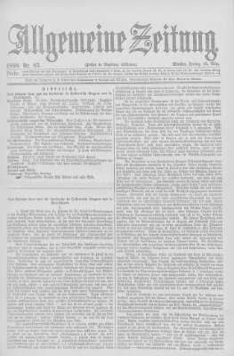 Allgemeine Zeitung Freitag 23. März 1888