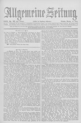 Allgemeine Zeitung Montag 26. März 1888