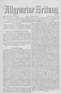 Allgemeine Zeitung Montag 9. April 1888