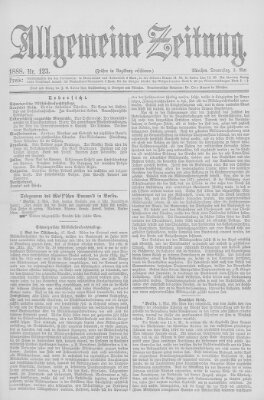 Allgemeine Zeitung Donnerstag 3. Mai 1888