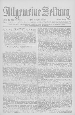 Allgemeine Zeitung Montag 7. Mai 1888