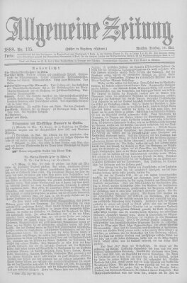 Allgemeine Zeitung Dienstag 15. Mai 1888