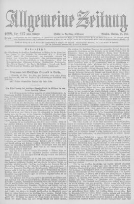 Allgemeine Zeitung Montag 28. Mai 1888