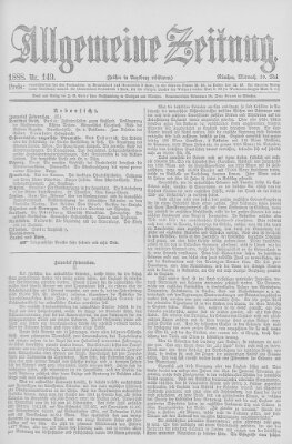 Allgemeine Zeitung Mittwoch 30. Mai 1888