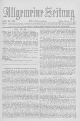 Allgemeine Zeitung Mittwoch 20. Juni 1888