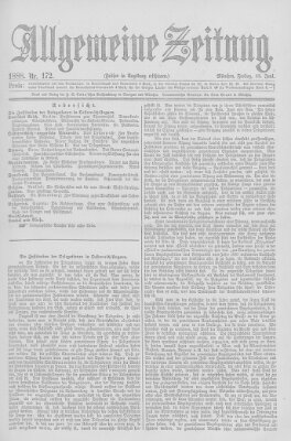 Allgemeine Zeitung Freitag 22. Juni 1888