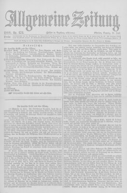 Allgemeine Zeitung Sonntag 24. Juni 1888