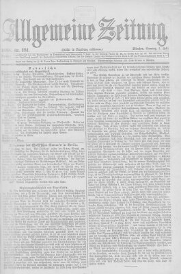 Allgemeine Zeitung Sonntag 1. Juli 1888