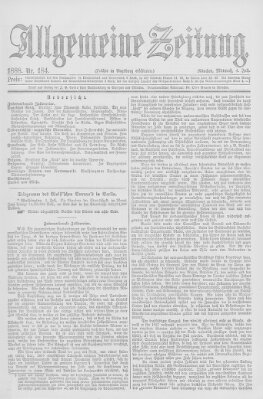 Allgemeine Zeitung Mittwoch 4. Juli 1888