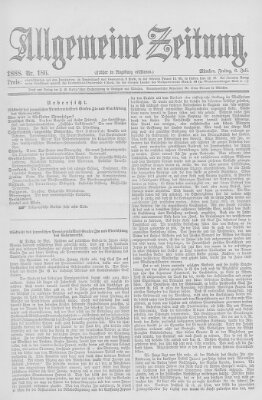 Allgemeine Zeitung Freitag 6. Juli 1888