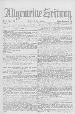 Allgemeine Zeitung Dienstag 10. Juli 1888