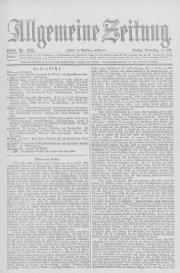 Allgemeine Zeitung Donnerstag 12. Juli 1888