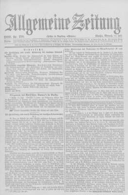 Allgemeine Zeitung Mittwoch 18. Juli 1888