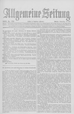 Allgemeine Zeitung Donnerstag 19. Juli 1888