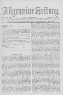 Allgemeine Zeitung Freitag 20. Juli 1888