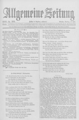 Allgemeine Zeitung Sonntag 29. Juli 1888