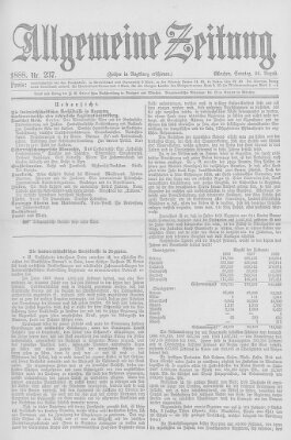 Allgemeine Zeitung Sonntag 26. August 1888