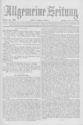 Allgemeine Zeitung Freitag 31. August 1888