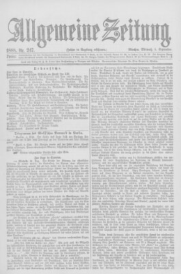 Allgemeine Zeitung Mittwoch 5. September 1888