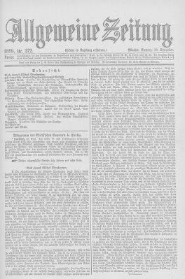 Allgemeine Zeitung Sonntag 30. September 1888