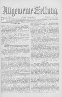 Allgemeine Zeitung Freitag 5. Oktober 1888